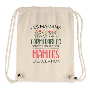 cadeau mamie - Formidables Mamies - Sac à cordon recyclé Stanley/Stella - blanc naturel - Devant