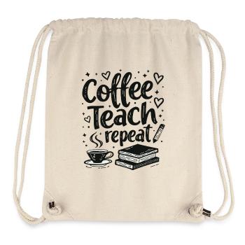 CoffeeTeach Repeat – Teacher Educator Education - Stanley/Stella Recycled Gym Bag - natural - Front