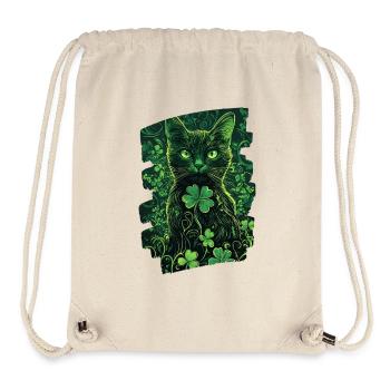 St Patricks day Katze - Stanley/Stella recycelter Gym Bag - Naturweiß - Vorne