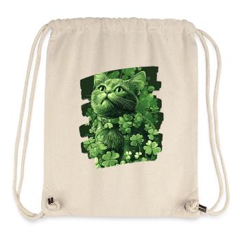 St Patrick's Day Cat - Stanley/Stella Recycled Gym Bag - natural - Front