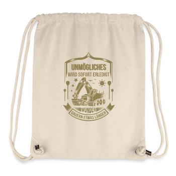 Baggerfahrer Unmögliches sofort erledigt - Stanley/Stella recycelter Gym Bag - Naturweiß - Vorne