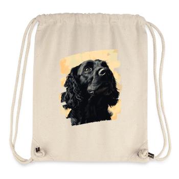 Cocker Spaniel - Sac à cordon recyclé Stanley/Stella - blanc naturel - Devant