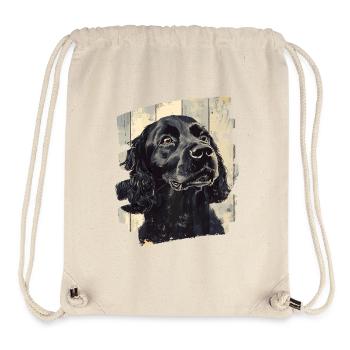 Cocker Spaniel - Sac à cordon recyclé Stanley/Stella - blanc naturel - Devant