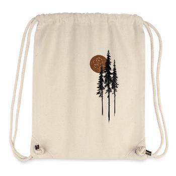 Fir Trees Sun Forest Nature Minimalist Gift - Stanley/Stella Recycled Gym Bag - natural - Front