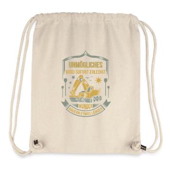 Baggerfahrer Unmögliches sofort erledigt - Stanley/Stella recycelter Gym Bag - Naturweiß - Vorne