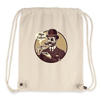 Man of culture in English gentleman style - Stanley/Stella Recycled Gym Bag - natural - Front