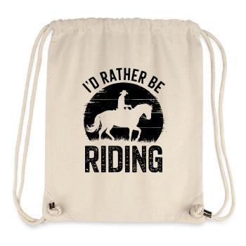 Horses Saying Equestrian Sports Funny Horse Gift - Stanley/Stella Recycled Gym Bag - natural - Front