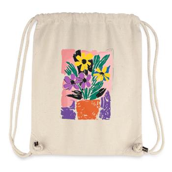 Retro Flower Arrangement: Matisse Inspired - Stanley/Stella Recycled Gym Bag - natural - Front