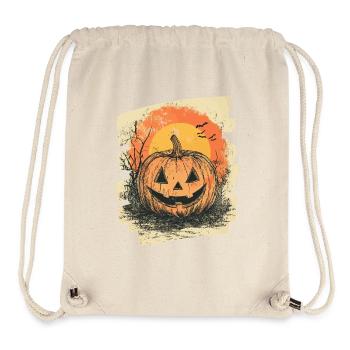 Halloween Kürbis - Stanley/Stella recycelter Gym Bag - Naturweiß - Vorne