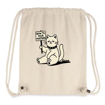 Sarcastic Protest Cat – Bow! - Stanley/Stella Recycled Gym Bag - natural - Front