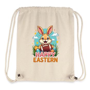 American Football Happy Eastern Osterhase Sport - Stanley/Stella recycelter Gym Bag - Naturweiß - Vorne