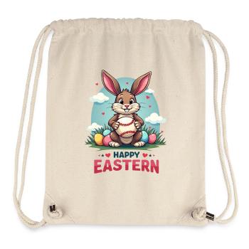 Baseball Happy Eastern Osterhase Sport - Stanley/Stella recycelter Gym Bag - Naturweiß - Vorne