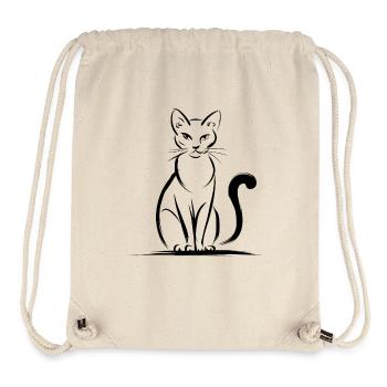 Elegante Katzenillustration Für Tierliebhaber - Stanley/Stella recycelter Gym Bag - Naturweiß - Vorne