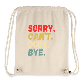 Playful Can’t Dogs Bye Design - Stanley/Stella Recycled Gym Bag - natural - Front