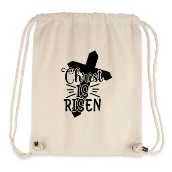Le Christ est ressuscité - Sac à cordon recyclé Stanley/Stella - blanc naturel - Devant