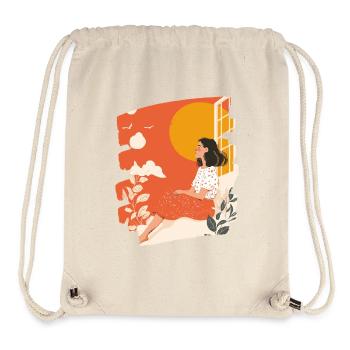 Relax Meditation Selfcare Me-Time - Stanley/Stella recycelter Gym Bag - Naturweiß - Vorne