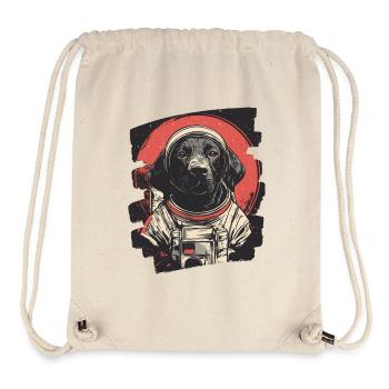 Astronaute du Labrador - Sac à cordon recyclé Stanley/Stella - blanc naturel - Devant