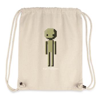 High Resolution Lustig Pixelart Männchen Geschenk - Stanley/Stella recycelter Gym Bag - Naturweiß - Vorne