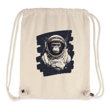 Affe Astronaut - Stanley/Stella recycelter Gym Bag - Naturweiß - Vorne