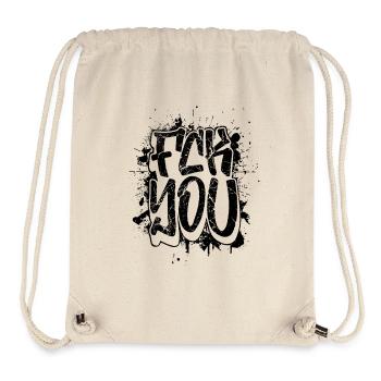 F*ck You Graffiti – Pour tous sans filtres - Sac à cordon recyclé Stanley/Stella - blanc naturel - Devant