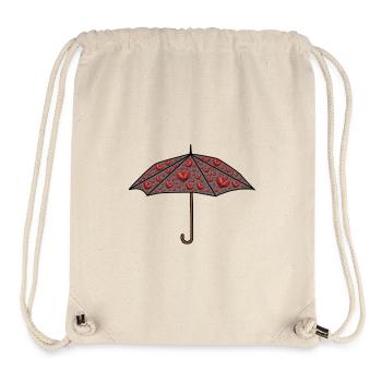 Umbrella Heart Hearts Valentine's Day - Stanley/Stella Recycled Gym Bag - natural - Front