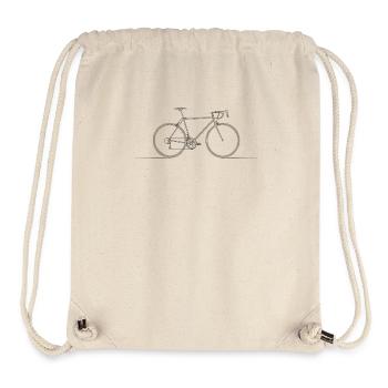 Road Bike Sketch Fine Lines Minimalist Style - Stanley/Stella Recycled Gym Bag - natural - Front