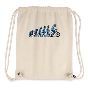 Evolution Vom Affen Zum Fahrradfahrer - Stanley/Stella recycelter Gym Bag - Naturweiß - Vorne