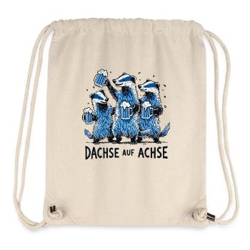 Dachse Auf Achse Party Crew Spaß - Stanley/Stella recycelter Gym Bag - Naturweiß - Vorne