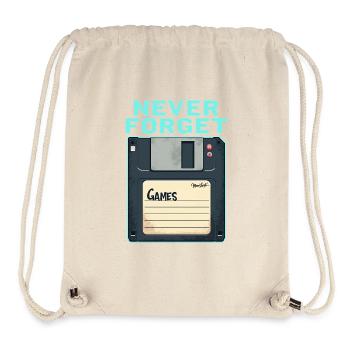 Never Forget Retro Floppy Disk Design - Stanley/Stella recycelter Gym Bag - Naturweiß - Vorne
