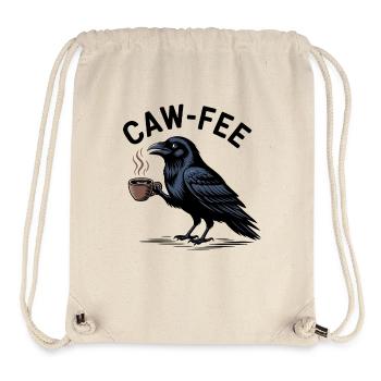Cawfee Raven Coffee Gothic Bird Animal Funny Pun - Stanley/Stella Recycled Gym Bag - natural - Front