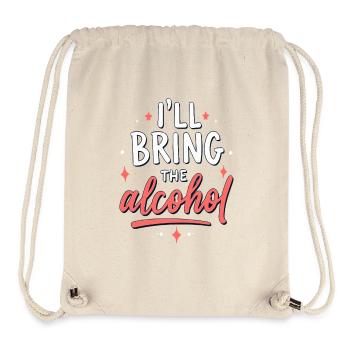 Je vais apporter la fête de l’alcool en disant citation - Sac à cordon recyclé Stanley/Stella - blanc naturel - Devant