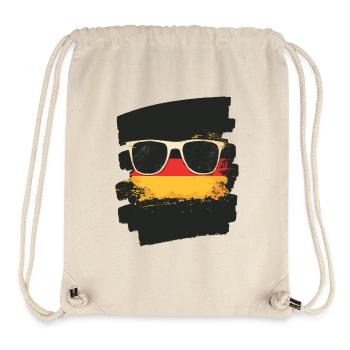 Lunettes de soleil Drapeau de l’Allemagne - Sac à cordon recyclé Stanley/Stella - blanc naturel - Devant