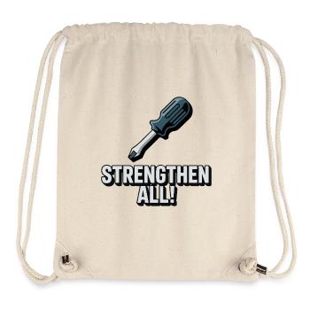 STRENGTHEN ALL - Stanley/Stella Recycled Gym Bag - natural - Front