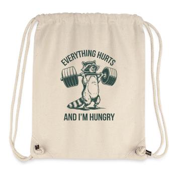 Fitness Gym Sport Weightlifting Raccoon Humor - Stanley/Stella Recycled Gym Bag - natural - Front