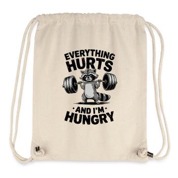 Gym Sport Weightlifting Raccoon Humor - Stanley/Stella Recycled Gym Bag - natural - Front