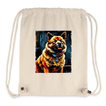 Akita Dog Portrait - Stanley/Stella Recycled Gym Bag - natural - Front