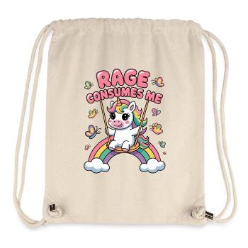 Rage Consumes Me, Funny Sarcastic Unicorn Girls - Stanley/Stella Recycled Gym Bag - natural - Front