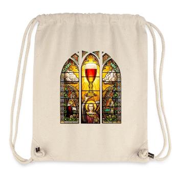 Bier Glas Gral - Kirchenfenster Vatertag - Stanley/Stella recycelter Gym Bag - Naturweiß - Vorne
