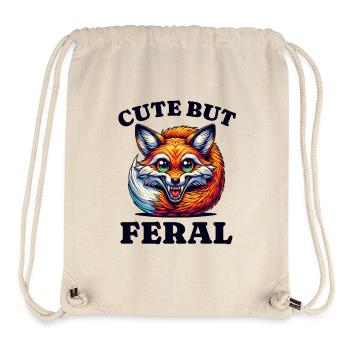 Mignon mais sauvage doux mais renard sauvage - Sac à cordon recyclé Stanley/Stella - blanc naturel - Devant