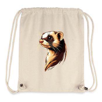 Furet Furet Putois Martre Belette Mignon Furet - Sac à cordon recyclé Stanley/Stella - blanc naturel - Devant