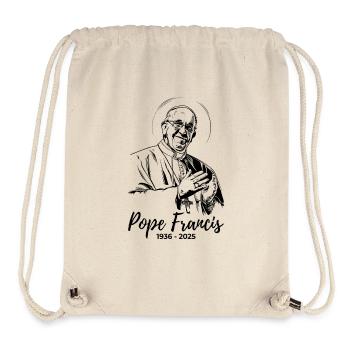 Le pape François donne sa bénédiction - Sac à cordon recyclé Stanley/Stella - blanc naturel - Devant