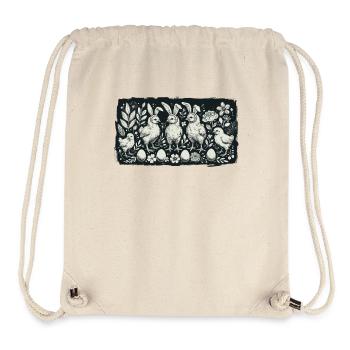 Poulet poussin de Pâques Esthétique vintage rétro - Sac à cordon recyclé Stanley/Stella - blanc naturel - Devant