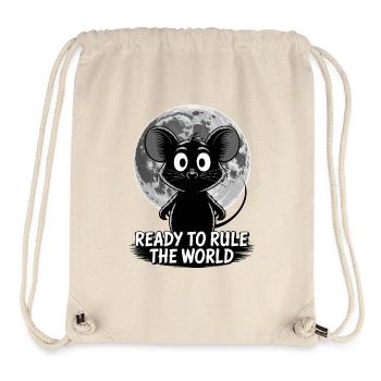Ready to conquer the world – Mouse in the moonlight - Stanley/Stella Recycled Gym Bag - natural - Front