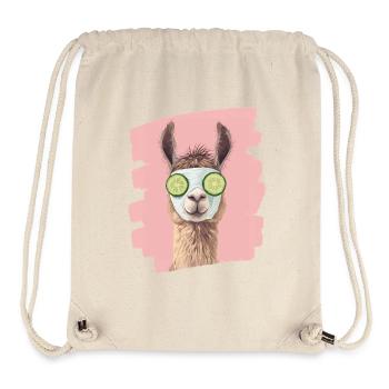 Lama Alpaka Beauty Selfcare Maske - Stanley/Stella recycelter Gym Bag - Naturweiß - Vorne