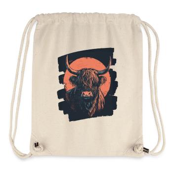 Scottish Highland cattle - Stanley/Stella Recycled Gym Bag - natural - Front
