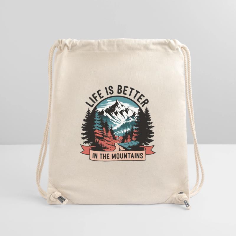 Leben ist besser in den Bergen Stanley/Stella recycelter Gym Bag