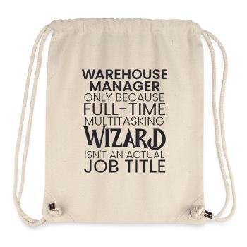 Warehouse Manager multitasking Wizard - Stanley/Stella recycelter Gym Bag - Naturweiß - Vorne