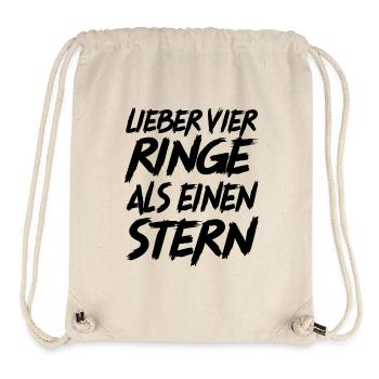 Auto Spruch Lustig Wagen Ringe Stern - Stanley/Stella recycelter Gym Bag - Naturweiß - Vorne