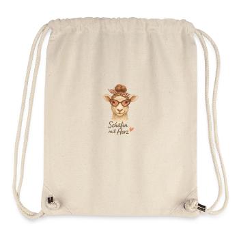 Bergère avec un cœur – design de patron amusant pour - Sac à cordon recyclé Stanley/Stella - blanc naturel - Devant