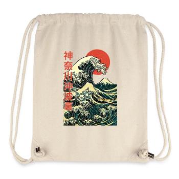 Die große Welle vor Kanagawa - Hokusai Kunst - Stanley/Stella recycelter Gym Bag - Naturweiß - Vorne